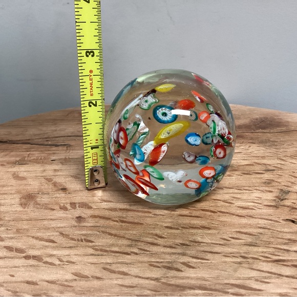 Vintage Millefiori Style Glass Art Paperweight - Excellent Gently Used Condition - Picture 11 of 15